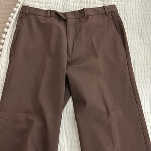 Men’s Brown 100% worsted wool 33 Regular pants. Britches for Nordstrom brand